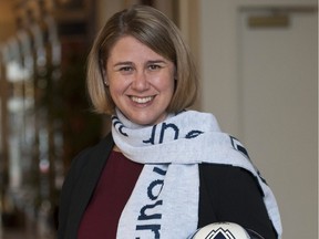 Whitecaps COO Rachel Lewis says having kids has given her "a greater appreciation of the softer skills that make leaders successful – patience, listening, empathy."