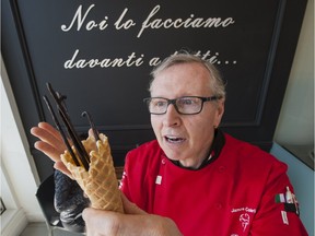 James Coleridge with vanilla beans at Bella Gelateria in Vancouver. A global vanilla bean shortage forced him to cease production of his No. 2 flavour, Tahitian Vanilla, three weeks ago.