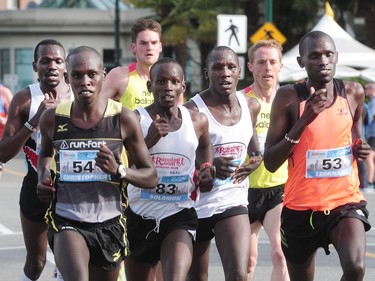 Runners in the 32nd annual Vancouver Sun Run, in Vancouver, BC., April 17, 2016.