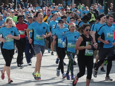 Runners in the 32nd annual Vancouver Sun Run, in Vancouver, BC., April 17, 2016.
