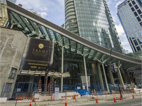 The exterior of the Trump Tower at 1151 West Georgia in Vancouver, B.C. April 4, 2016.