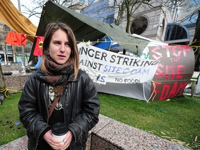 Site C dam protester Kristin Henry has been in hospital since Thursday night.