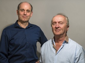 Vancouver Sun reporters Gordon Hoekstra (left) and Larry Pynn.