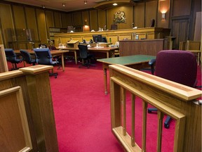 Interior of the Victoria provincial court house.