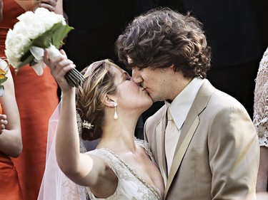 Sophie Gregoire-Trudeau and Justin Trudeau at their wedding.