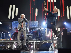Roger Daltrey (left) and Pete Townshend of The Who perform at Rogers Arena May 13.