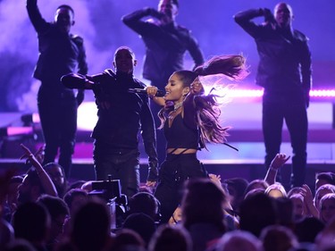 Ariana Grande performs at the Billboard Music Awards at the T-Mobile Arena on Sunday, May 22, 2016, in Las Vegas.