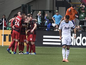 Vancouver Whitecaps midfielder Pedro Morales mulls over a Portland Timbers goal in last weekend's loss.