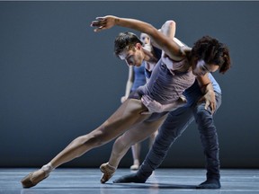 Dancers Livona Ellis and Darren Devaney of Ballet BC in 16 + a room, part of Program 3.