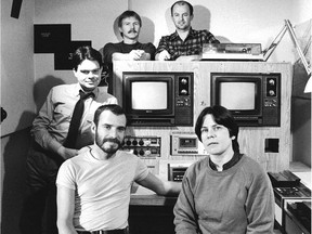 Gayblevision producers (clockwise from top left) Don Durrell, Barry Spillman, Mary Anne McEwen, Greg Cutts and Don Larventz .