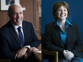 John Horgan on Christy Clark: She's a 24/7 campaigner to his policy wonk. Christy Clark on John Horgan: He's not in control — of himself or his caucus.