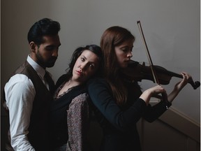 Nadeem Phillip, Christine Quintana, and Molly MacKinnon appear in Never the Last, part of the 2016 rEvolver Theatre Festival.
