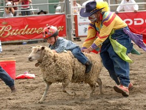 Ricky "Ticky" Wanchuk, 64, is a veteran rodeo clown who works his 17th Cloverdale Rodeo and Country Fair in 2016.