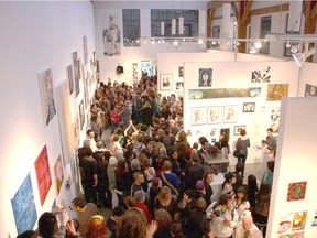 The grad show at Emily Carr draws a crowd on opening night.