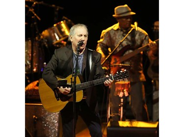 Paul Simon performs at the Queen Elizabeth Theatre on Thursday, May 26.