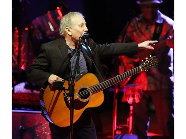 Paul Simon performs at the Queen Elizabeth Theatre on Thursday, May 26.