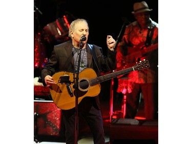 Paul Simon performs at the Queen Elizabeth Theatre on Thursday, May 26.