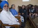 Three generations of the Pandher family at their Surrey home. From left, Bikram Pandher, Ranjit Pandher, Ashlin Pandher (cousin) and Arshvir Pandher.