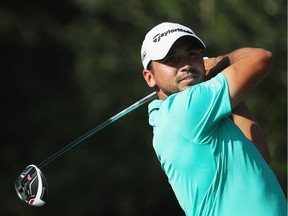 PONTE VEDRA BEACH, FL - MAY 14:  Jason Day of Australia `plays his shot from the fourth tee during the third round of THE PLAYERS Championship at the Stadium course at TPC Sawgrass on May 14, 2016 in Ponte Vedra Beach, Florida.