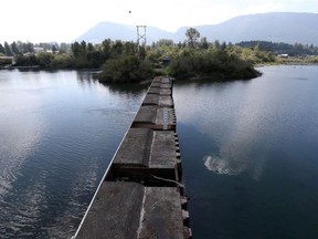 The weir at the point where Cowichan Lake empties into the Cowichan River.