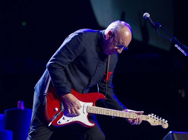 VANCOUVER May 13 2016. The Who's  Pete Townshend performs in concert at Rogers Arena, Vancouver, May 13 2016.