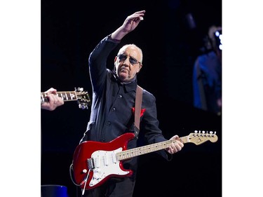 VANCOUVER May 13 2016. The Who's  Pete Townshend performs in concert at Rogers Arena, Vancouver, May 13 2016.