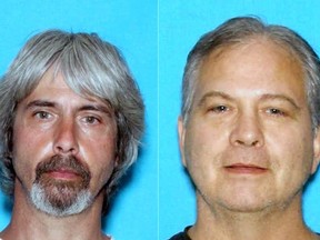 These undated booking photos provided by the Snohomish County Sheriff Office shows Tony Reed, left and John Reed.