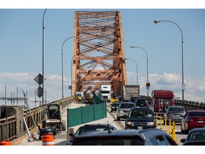 Lane closures on the Pattullo Bridge for the first day of major deck repairs Monday sent thousands of drivers to seek alternate routes, including the already congested Alex Fraser Bridge.