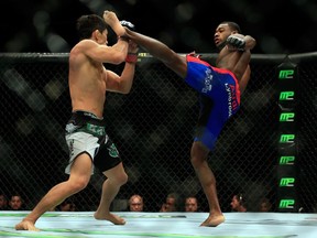 Aljamain Sterling, right, hopes to put himself on the mainstream radar with a strong showing in his bantamweight bout this weekend at UFC Fight Night.