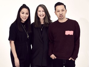 Kenzo Creative Directors Carol Lim and Humberto Leo (far left and far right) and Ann-Sofie Johansson, Creative Advisor at H&M (centre).