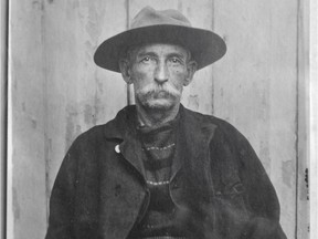 The legendary outlaw Bill Miner, photographed in Kamloops after he was captured.