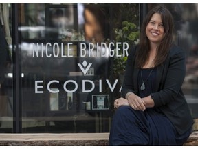 Vancouver, BC: April 29, 2016 --   Fashion designer Nicole Bridger at her gastown store in Vancouver, BC Friday, April 29, 2016.