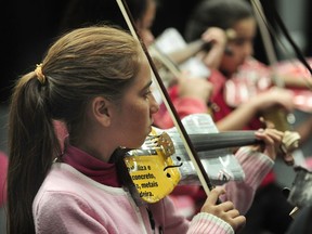 Making music on instruments made from recycled landfill