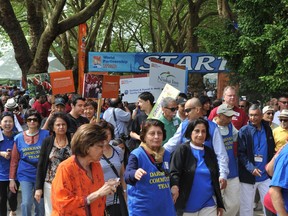 Thousands turned out for the annual World Partnership Walk through Stanley Park in Vancouver on May 31, 2015.