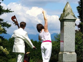 Summer Solstice in Mountain View Cemetery: Led by Diane Park, and featuring her art installation, the beautiful cemetery is being taken over by 30 dancers and a string quartet performing music by Mark Haney -- all celebrating the notion of journey, June 19, 2016.