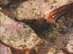 Racks of Lamb with Mustard Caper Board Dressing from Weber's New American Babecue by Jamie Purviance.