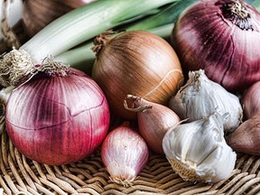 Onions and garlic.