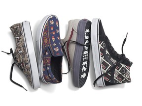 A selection of shoes from the new Nintendo for Vans collection.