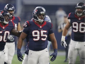 Houston Texans defensive tackle Christian Covington (95).