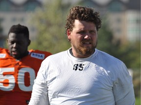 'I can dab it out there pretty good, 350 yards-plus,' B.C. Lions offensive lineman Levy Adcock says of his prowess on the golf links.