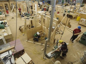 Students in BCIT's carpentry program work at the Burnaby campus. The STEM Spotlight Awards are meant to show students and their parents the benefits of choosing a career in a practical, hands-on field.