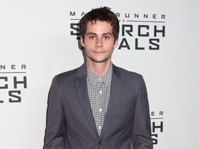 FILE - In this Sept. 15, 2015 photo, Dylan O'Brien attends the premiere of Maze Runner: The Scorch Trials in New York.