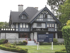 Grierson Mansion in Rockland, designed by architect Samuel Maclure, has six bedrooms and six bathrooms, a ballroom and 2,000-bottle wine cellar. It is going up for auction later this month.