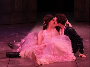 Hailey Gillis and Andrew Chown in a scene from 2016's Bard on the Beach's Romeo and Juliet.