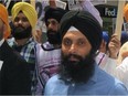 Hardeep Nijjar during a protest.