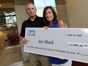 Ian and Dianne Hirsch of Coquitlam plan to 'upgrade' their life after winning the $12.8-million prize in the June 16 Lotto 6/49 draw.