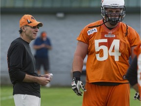 B.C. Lions offensive line coach Dan Dorazio will try to solve the problem posed by an O-line that's underwhelmed the past two years.