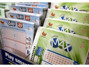 A single winning ticket was sold in British Columbia for the $12.8 million jackpot in Saturday night's Lotto 649 draw.