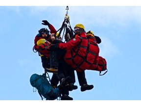 North Shore Rescue volunteers search for 17-year-old Cole Marsh after he fell into Lynn Creek in March 2016. It took 1,950 volunteer hours to recover the teen's body. (Submitted)