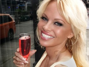 Pamela Anderson raised a flute of the rose wine that reportedly will be one of up to six to be produced by West Kelowna's The Hatch winery and labelled with her name.